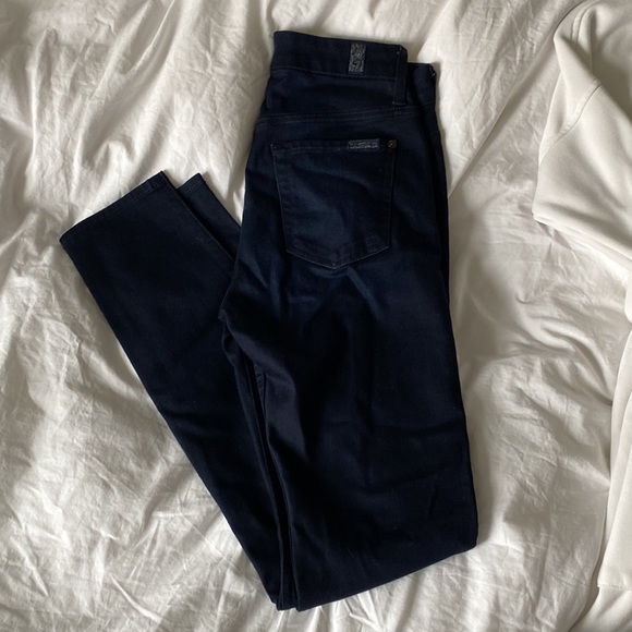 7 for all mankind high rise skinny - Picture 4 of 5